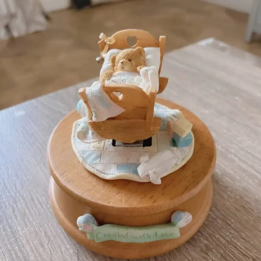 [BUNJANG] Cherished Teddies Baby Teddy Bear Music Box Antique Decor Classic Toy / 체리쉬드테디즈 빈티지 테디베어 오르골 앤틱 소품 고전 완구