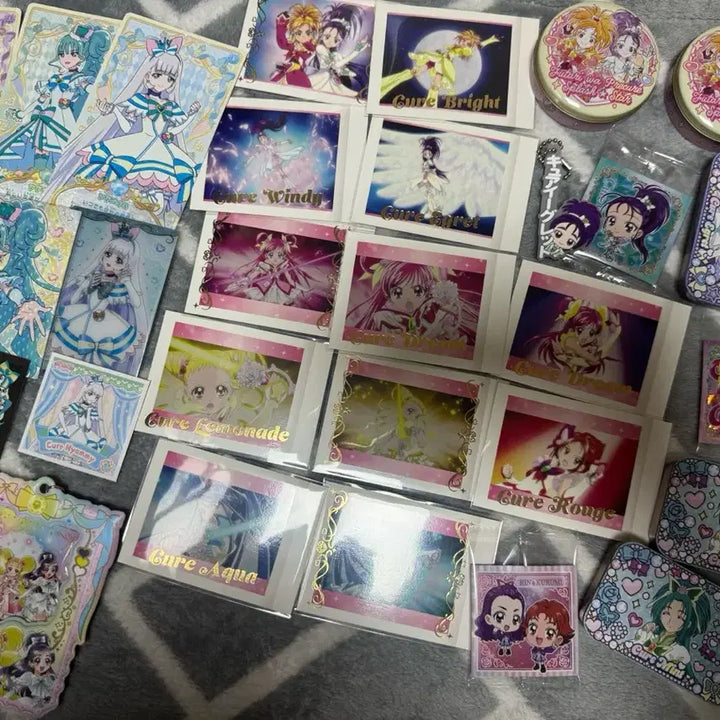 [BUNJANG] Pretty Cure Goods Bundle (Cards, Stickers, Tins, Keychains, Figures) / 프리큐어 굿즈 일괄
