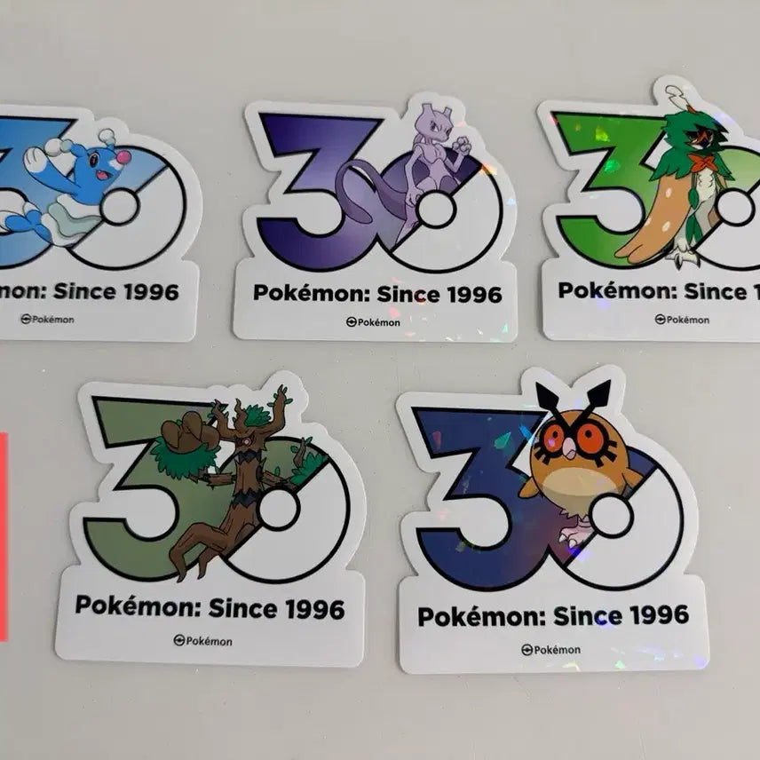 [BUNJANG] Pokemon 30th Anniversary Logo Stickers Bundle Set (50 pcs) / [단순개봉] 뮤츠 포함 총 50장 일괄 포켓몬 30주년 로고 스티커 판매