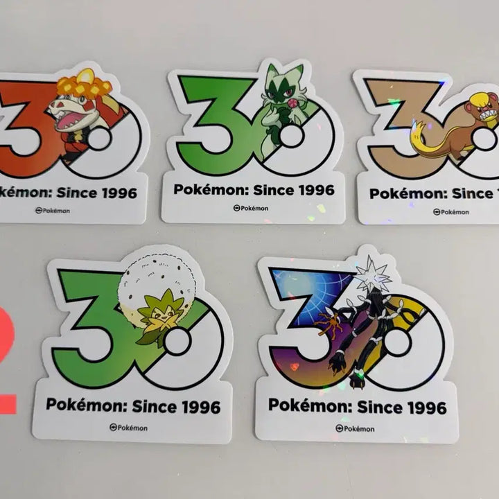 [BUNJANG] Pokemon 30th Anniversary Logo Stickers Bundle Set (50 pcs) / [단순개봉] 뮤츠 포함 총 50장 일괄 포켓몬 30주년 로고 스티커 판매