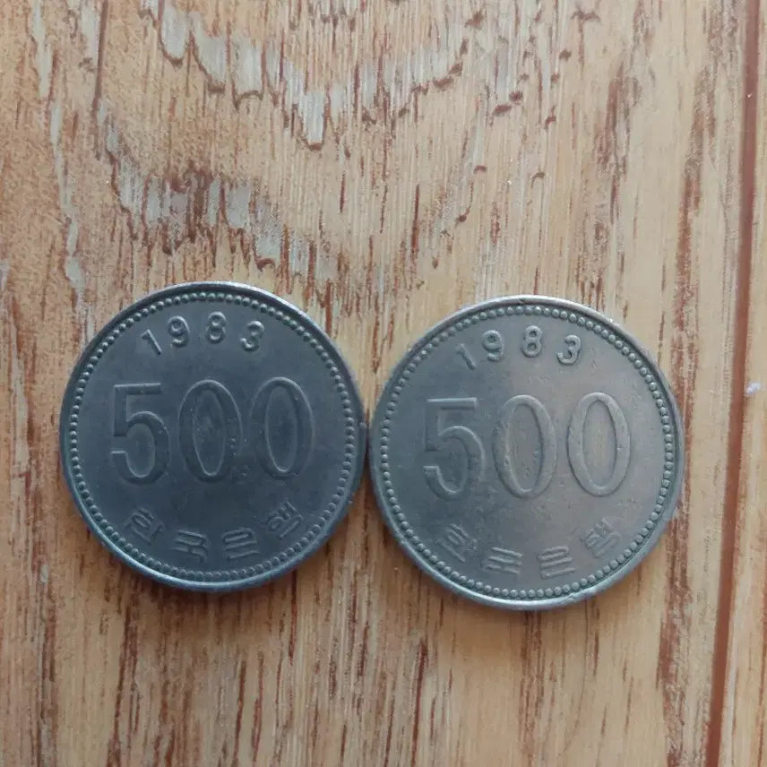 [BUNJANG] 1984 &amp; 1983 500 KRW Coin Bundle / 1984년 1983년 500원 동전