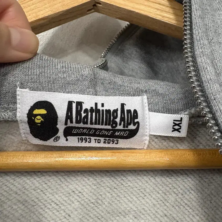 [BUNJANG] BAPE Shark Full Zip Hoodie Grey / 베이프 샤크 후드집업 그레이
