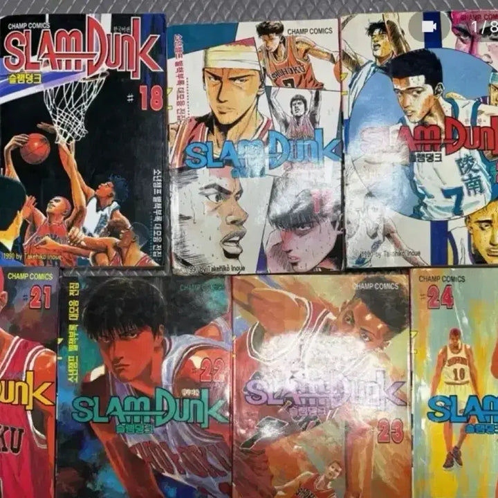 [BUNJANG] Slam Dunk First Edition Manga Volumes 1-11 &amp; 18-24 / 슬램덩크 레전드만화 초판 구판 1~11 +18~24 소장가치 희귀