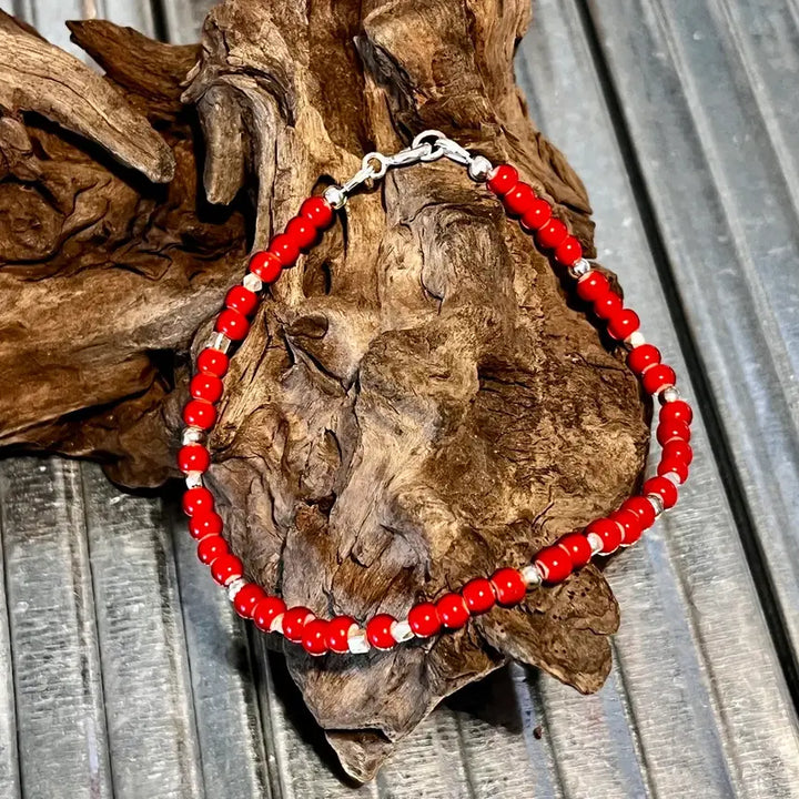 [BUNJANG] Whitehearts 925 Sterling Silver Beaded Bracelet 20.5cm / 화이트하츠 팔찌 925실버 20.5cm