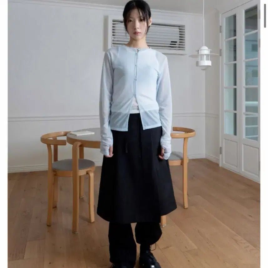 [BUNJANG] Woohwa Wrinkle Mesh Cardigan / 우화 링클 메쉬 가디건 wrinkle mesh cardigan