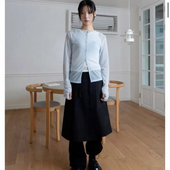 [BUNJANG] Woohwa Wrinkle Mesh Cardigan / 우화 링클 메쉬 가디건 wrinkle mesh cardigan