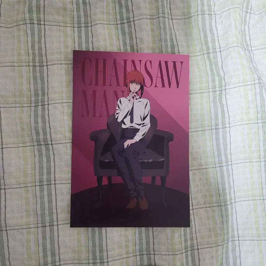 [BUNJANG] Chainsaw Man Makima Can Badge Set with Postcard (Cafe Collaboration &amp; Sunshine City) / 체인소맨 마키마 캔뱃지 2종+엽서 세트 (카페 콜라보 &amp; 선샤인시티)