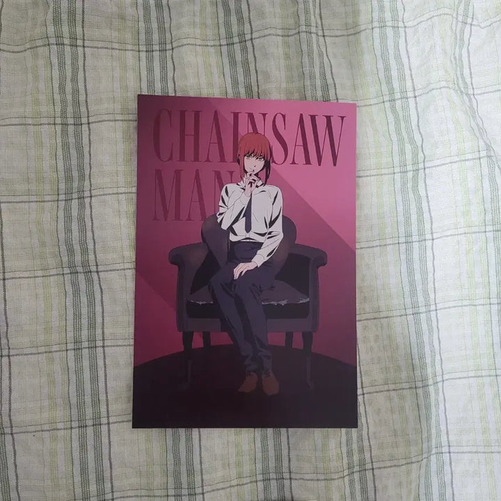 [BUNJANG] Chainsaw Man Makima Can Badge Set with Postcard (Cafe Collaboration &amp; Sunshine City) / 체인소맨 마키마 캔뱃지 2종+엽서 세트 (카페 콜라보 &amp; 선샤인시티)