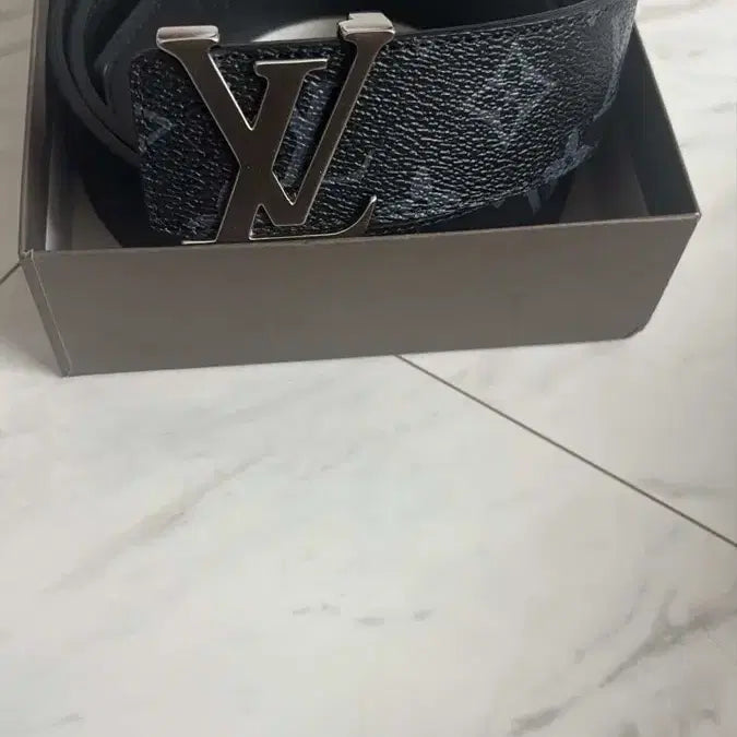 [BUNJANG] Louis Vuitton Monogram Black Belt / 루이비통 모노그램 블랙 벨트