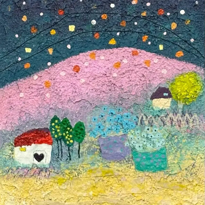 [BUNJANG] Under the Night Sky Landscape Canvas Painting / 밤하늘 아래 풍경 캔버스 그림