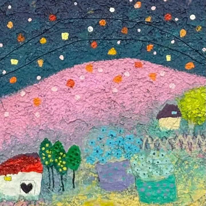 [BUNJANG] Under the Night Sky Landscape Canvas Painting / 밤하늘 아래 풍경 캔버스 그림