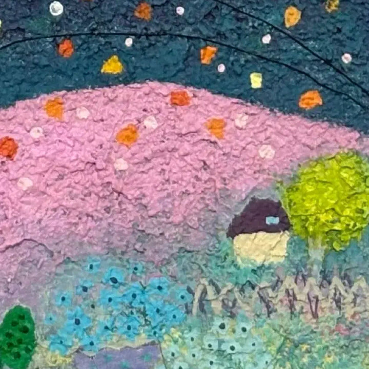 [BUNJANG] Under the Night Sky Landscape Canvas Painting / 밤하늘 아래 풍경 캔버스 그림