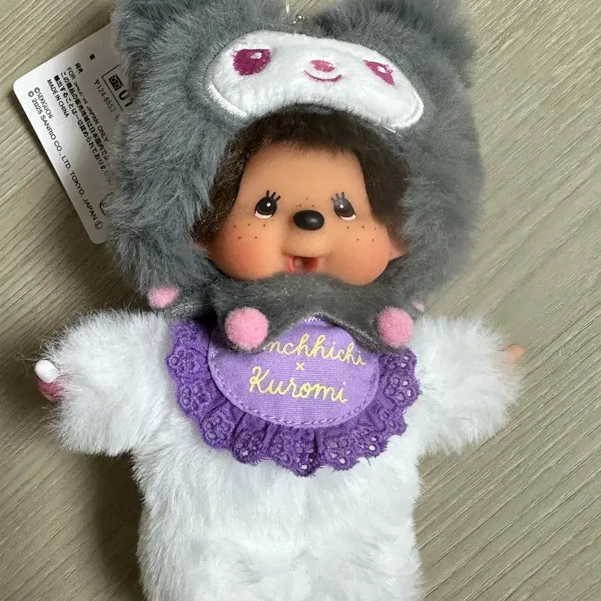 [BUNJANG] Monchhichi Kuromi Collaboration Doll Keychain / 몬치치 쿠로미 콜라보 인형 키링