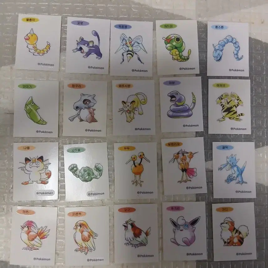 [BUNJANG] Pokemon Artwork Stick Seal Bundle Set (35 types) / 포켓몬 아트웍 띠부씰 35종 일괄판매