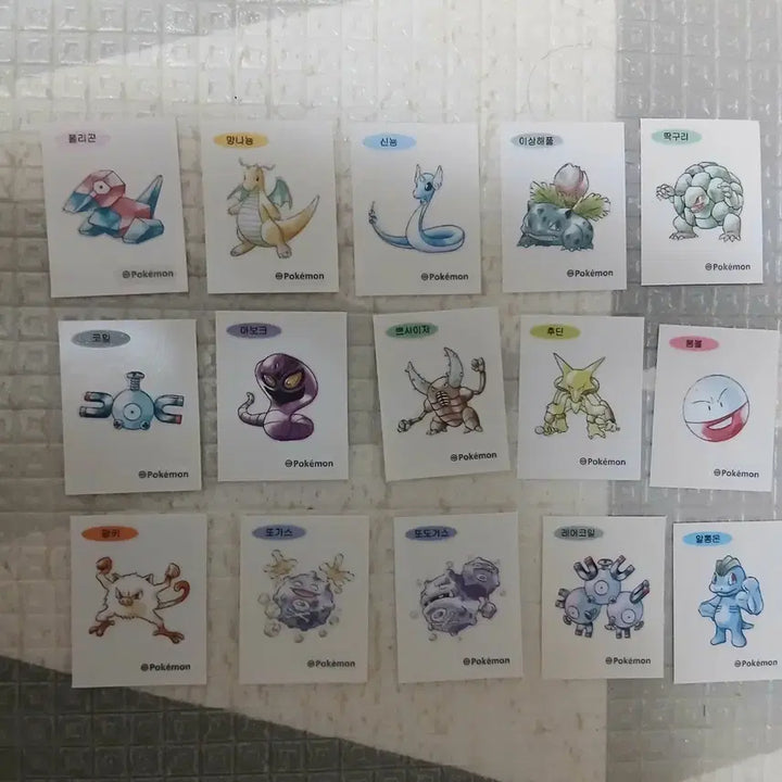 [BUNJANG] Pokemon Artwork Stick Seal Bundle Set (35 types) / 포켓몬 아트웍 띠부씰 35종 일괄판매