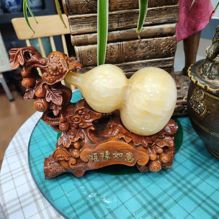 [BUNJANG] Gourd Jade Carving Ornament / 호리병 옥 조각 공예 장식품