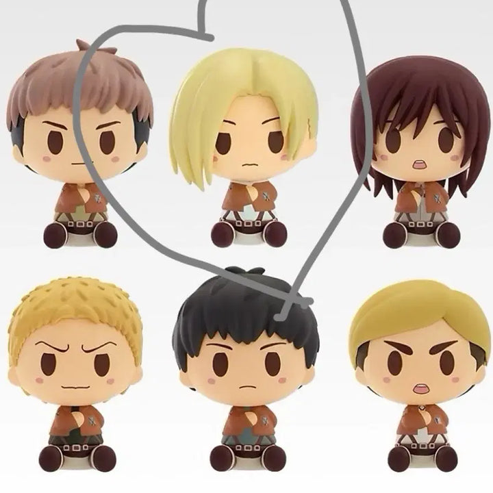 [BUNJANG] Attack on Titan Female Titan Chocotto Set / [진격거] 애니레온하트 여성형거인 초코놋코 일괄