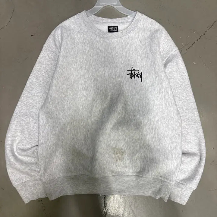 [BUNJANG] Stussy New Big Stock Logo Sweatshirt Small / 만원샵 스투시 신형 빅 스탁 로고 맨투맨 S