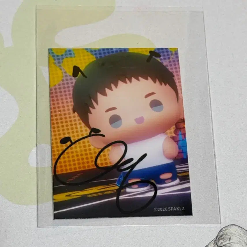 [BUNJANG] Resin Sparkles Bbo-si-rae-gi Signed Polaroids Special Gift Backlight Baek Young-woon / 레진 스파클즈 뽀시래기 싸인 폴라 특전 백라이트 백영운