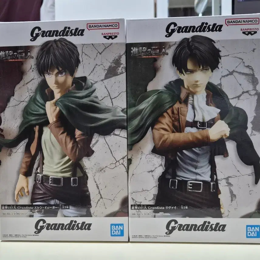 [BUNJANG] Attack on Titan Grandista Eren &amp; Levi Figure Bundle Set / 진격의 거인 그란디스타 에렌,리바이 피규어 일괄