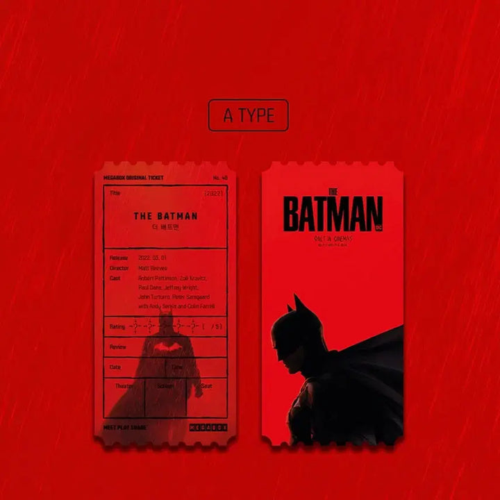 [BUNJANG] The Batman Original Ticket Type A / [영화 굿즈] 더배트맨 오리지널티켓