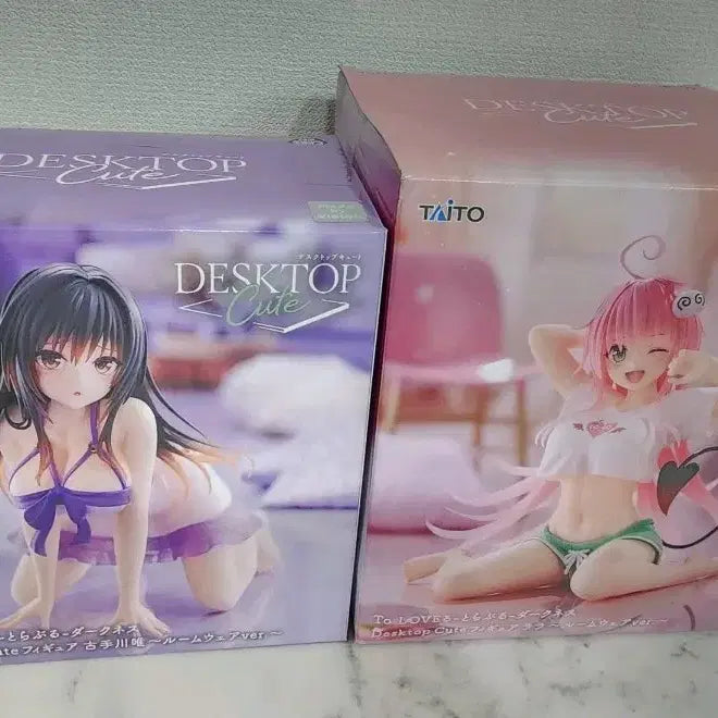 [BUNJANG] TAITO To LOVE Ru Lara &amp; Yui Desktop Figures Set (Sealed) / (미개봉) TAITO To LOVE루 라라,유이 데스크탑 피규어 2종