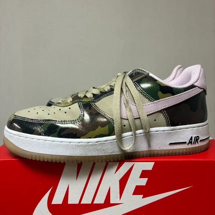 [BUNJANG] Nike Air Force 1 Military Camo Pink Swoosh / [260]나이키 에어포스1 밀리터리 카모/핑크 스우시
