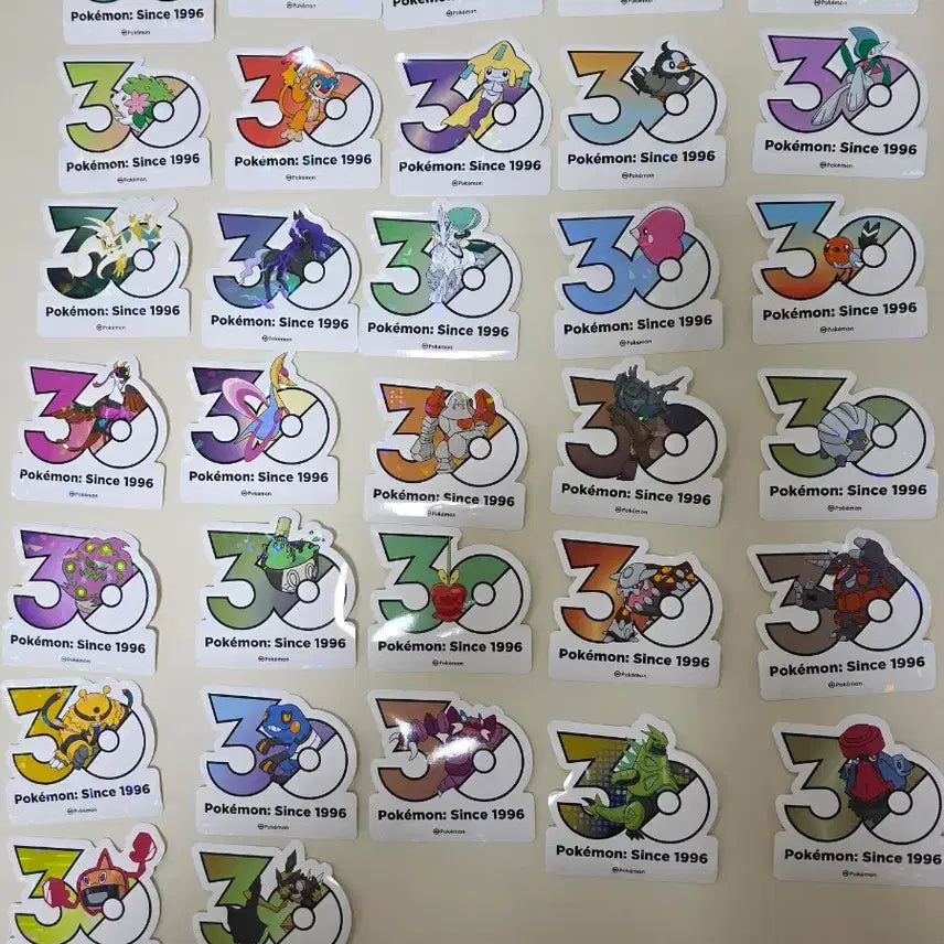 [BUNJANG] Pokemon 30th Anniversary Logo Stickers / 포켓몬 30주년 로고스티커 판매합니다~