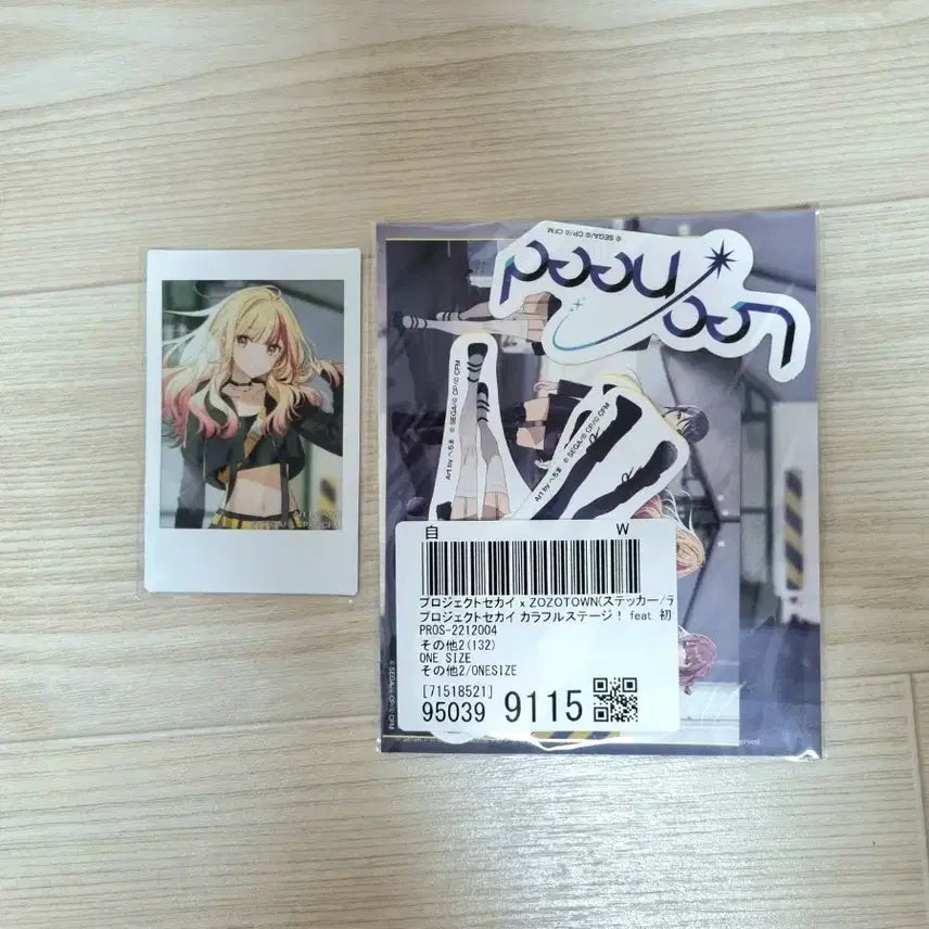[BUNJANG] Project Sekai Tenma Sakaki JoJo Town Cheki Polaroid &amp; Leonids Sticker Set / 프로세카 프세카 텐마사키 조조타운 체키 레오니 스티커 이치카 시호 호나미
