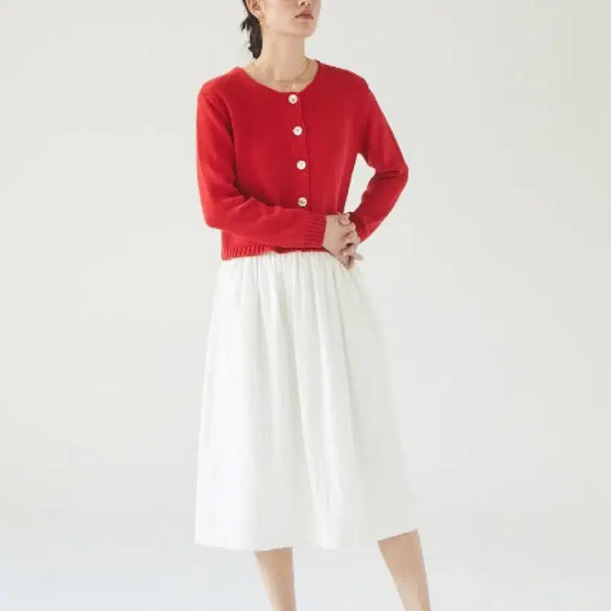 [BUNJANG] Urbancode 30 Rib Skirt Ivory / 얼바닉30 리스스커트
