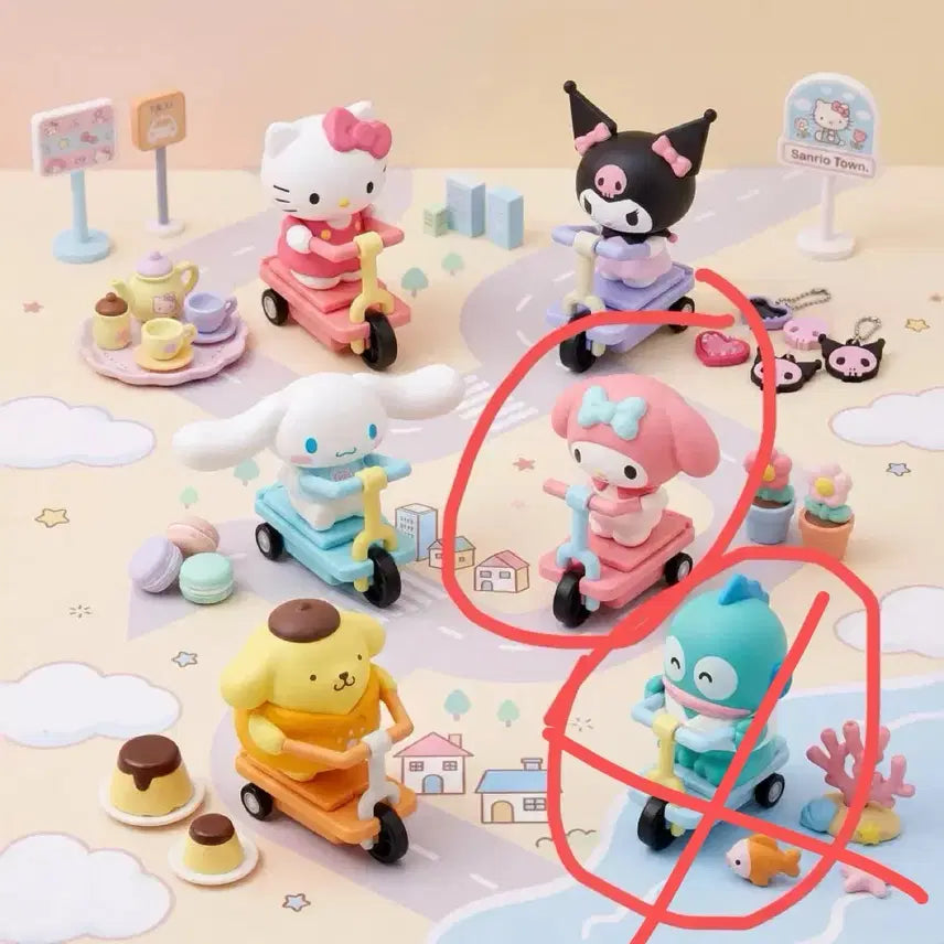 [BUNJANG] Sanrio Scooter Figure - Hangyodon / My Melody (New) / 산리오 스쿠터 피규어 마이멜로디 (새제품)