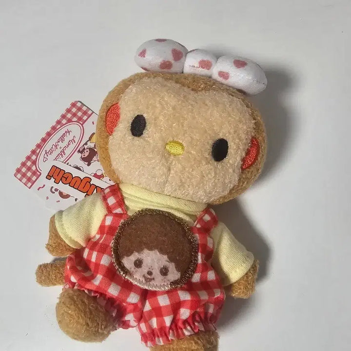 [BUNJANG] Sanrio x Monchhichi Hello Kitty Collaboration Plush Doll / 산리오 몬치치 키티 콜라보 인형