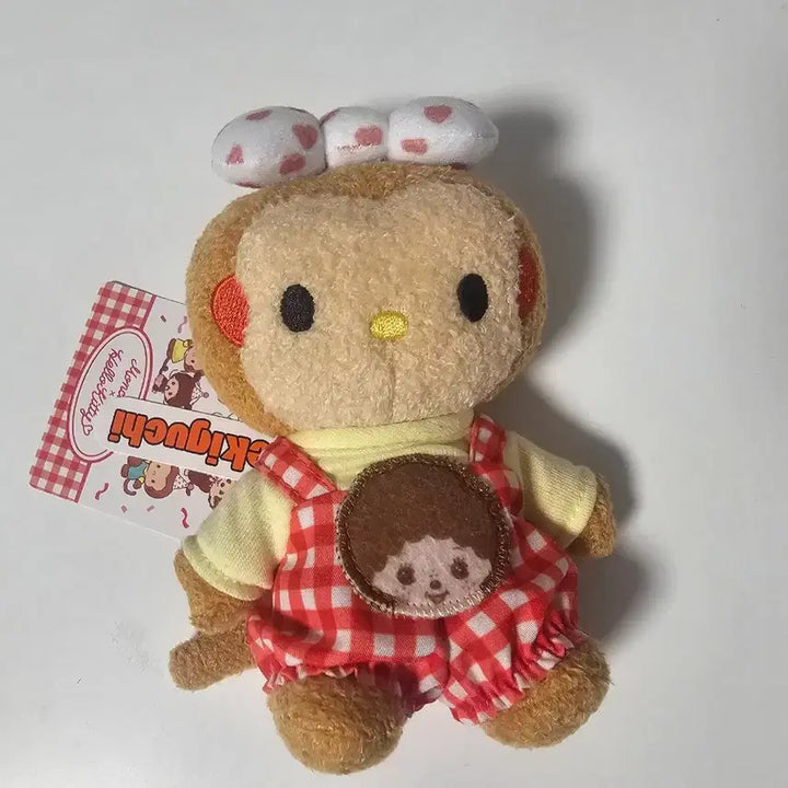 [BUNJANG] Sanrio x Monchhichi Hello Kitty Collaboration Plush Doll / 산리오 몬치치 키티 콜라보 인형