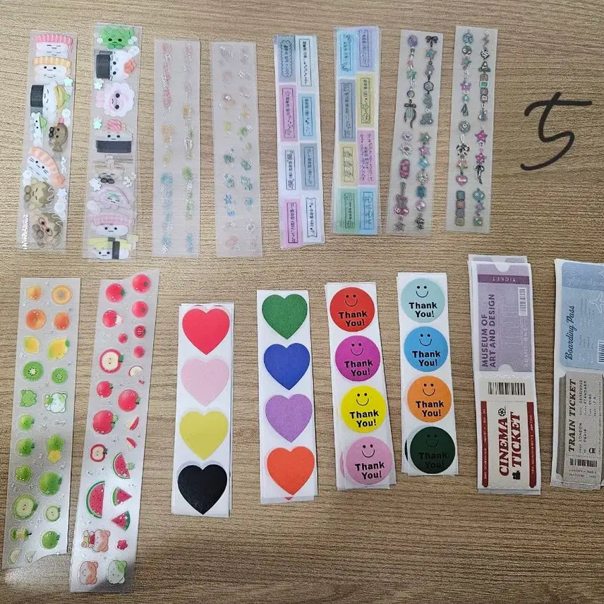 [SOLD OUT] 다꾸 재료(키스컷 스티커 모조지 떡메 속지 2공바인더)