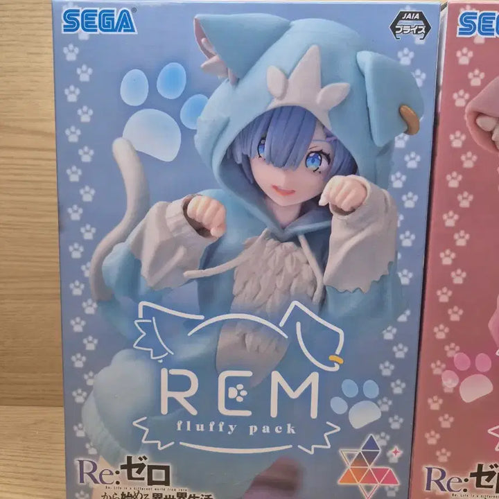 [BUNJANG] SEGA Re:Zero Rem Ram LuminaStar Fluffy Hoodie Figure / 세가 리제로 렘 람 루미나스타 모후모후 피규어