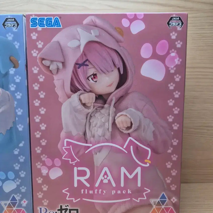 [BUNJANG] SEGA Re:Zero Rem Ram LuminaStar Fluffy Hoodie Figure / 세가 리제로 렘 람 루미나스타 모후모후 피규어