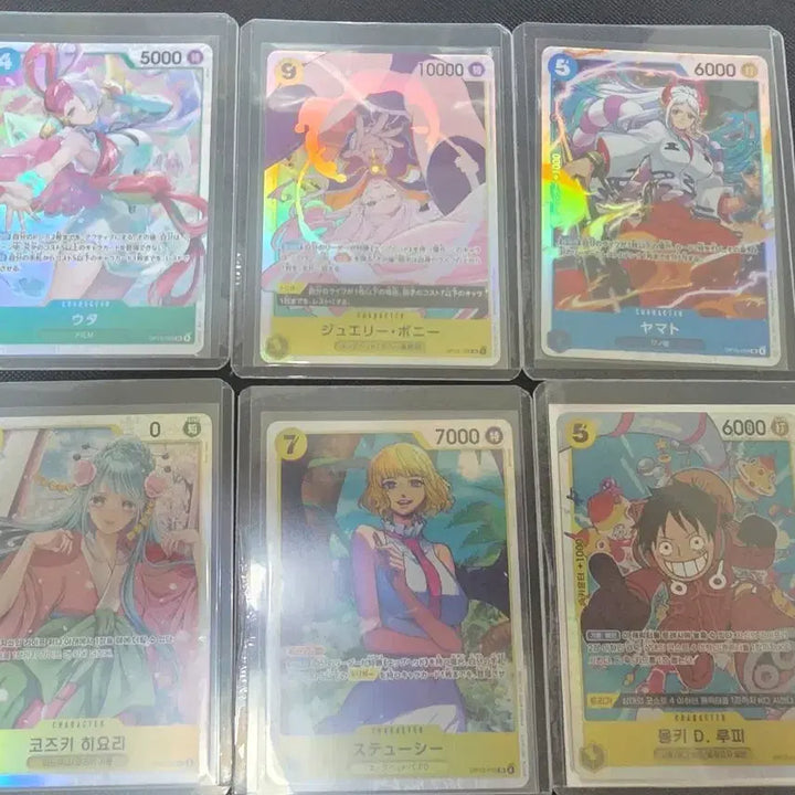 [BUNJANG] Hiyori Kozuki &amp; Monkey D. Luffy Promo Cards Bundle Set / 21. 프로모SEC SR 힛 리더 다수 일괄 판매