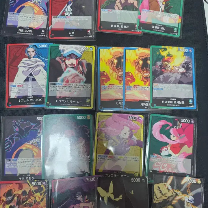 [BUNJANG] Hiyori Kozuki &amp; Monkey D. Luffy Promo Cards Bundle Set / 21. 프로모SEC SR 힛 리더 다수 일괄 판매