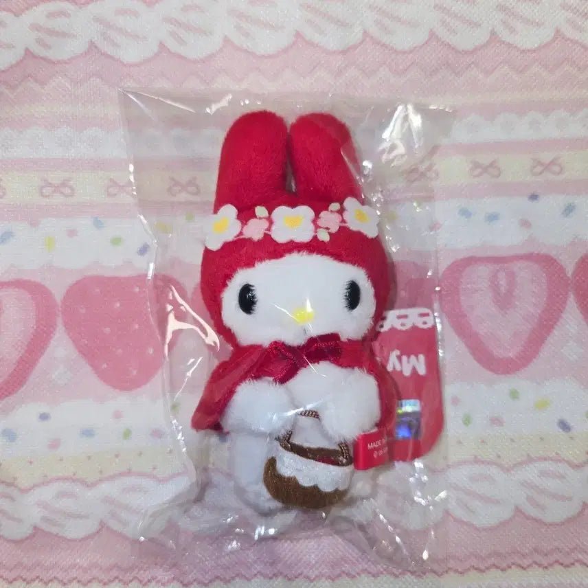 [BUNJANG] My Melody Harmony Cafe Exclusive "Red Palm" Mascot Doll Keychain / 마이멜로디 하모니카페 한정 빨마 마스코트 인형 키링