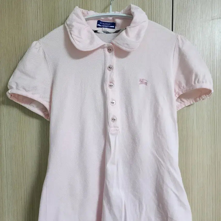 [BUNJANG] Burberry Pink Short Sleeve Polo T-Shirt / 버버리 핑크 반팔 카라 티셔츠