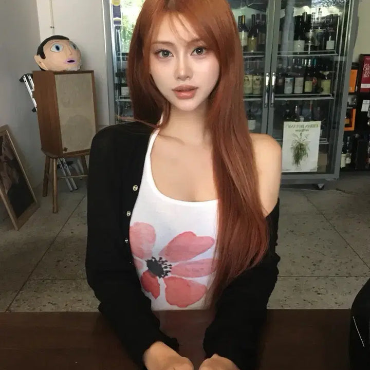 [SOLD OUT] 에이블리 코디세트(나시+롱치마) 나염나시 배색롱치마