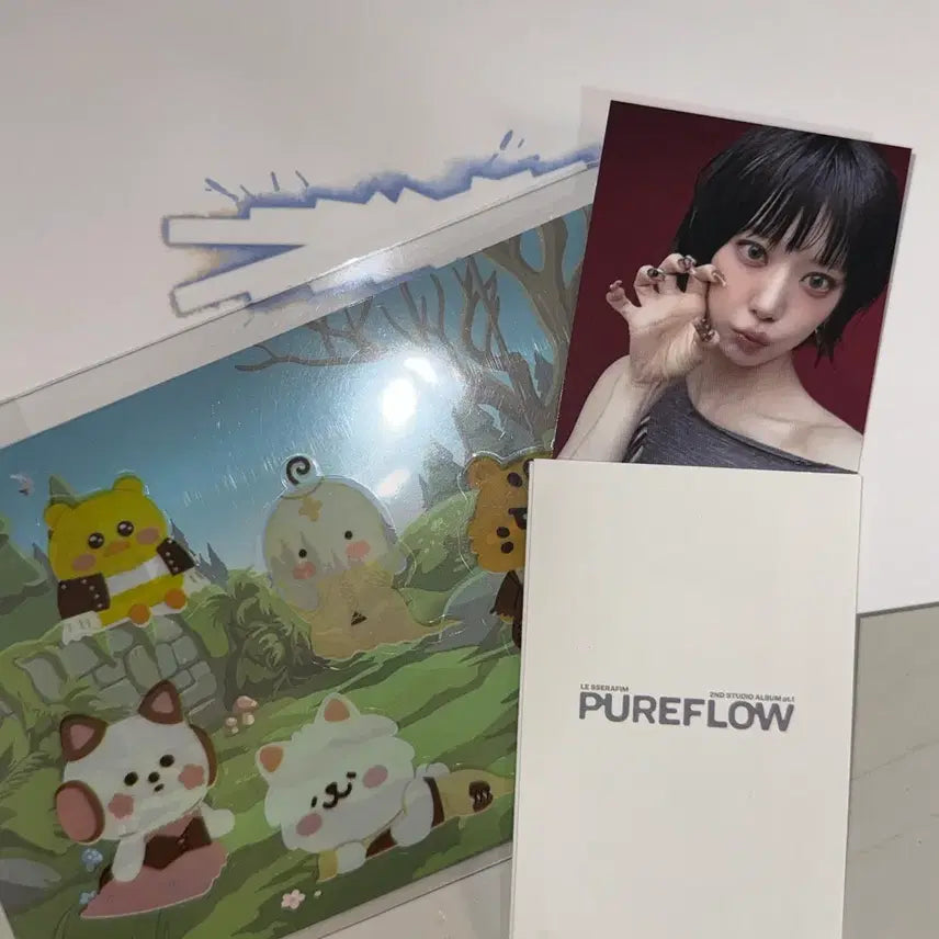 [BUNJANG] LE SSERAFIM Sakura Boom Boombaula Official Event Photocard + Slogan / 르세라핌 붐팔라 사쿠라 공방포카+슬로건+스티커 풀세트