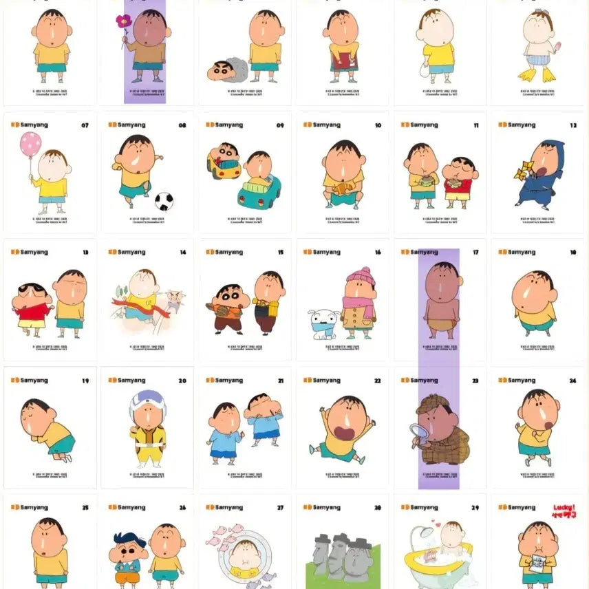 [BUNJANG] Samyang Maenggu Ttibuseal Stickers / [구매] 삼양 맹구 띠부씰