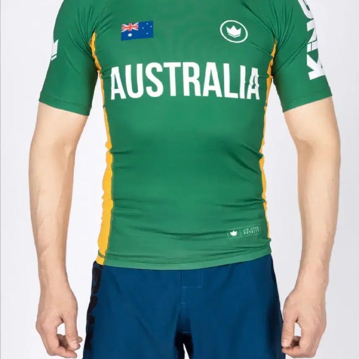 [BUNJANG] Kingz National Team Rashguard Short Sleeve - Australia / 킹즈 국가대표 래쉬가드 숏슬리브 - 호주 팝니다