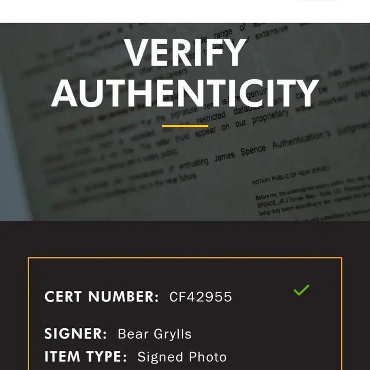 [BUNJANG] Bear Grylls Signed Photograph JSA Certified / [JSA 인증] 베어 그릴스 친필 싸인 사진