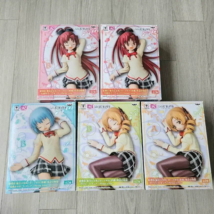 [BUNJANG] Madoka Magica Relax Time Figure Bundle Set / 마마마 릴렉스 타임 피규어 일괄