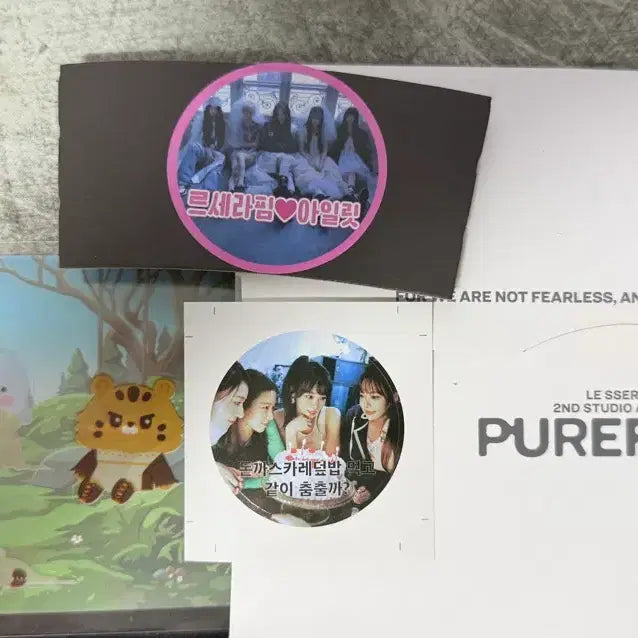 [BUNJANG] LE SSERAFIM Broadcast Event Slime Stand Cup Holder Sticker Bundle / 르세라핌 공방 붐팔라 음중 역조공
