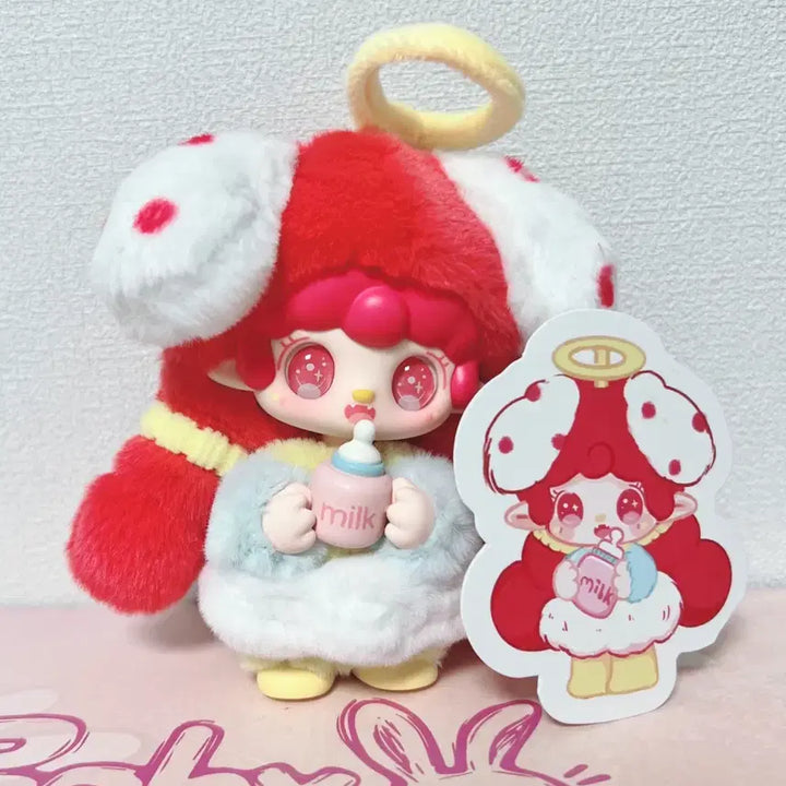 [BUNJANG] Babys Three Yookie Mini Keychain Doll / 베이비쓰리 신상 유키 yookie 큐트 귀여움 핑크 천사 미니 키링 인형