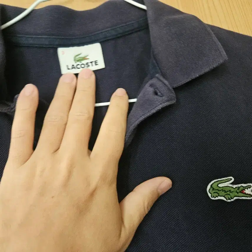[BUNJANG] Lacoste Navy Long Sleeve Polo Shirt / 라코스테 네이비 긴팔 폴로티 실사이즈90