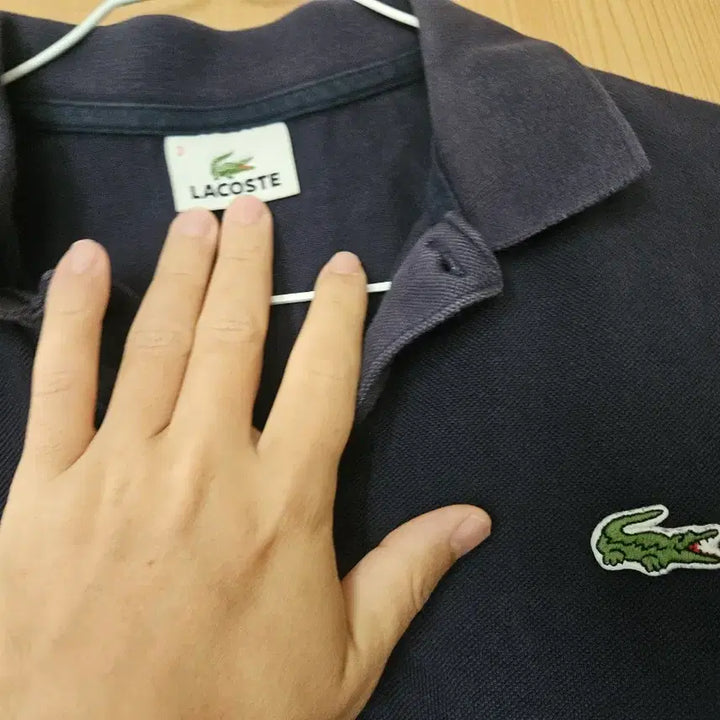 [BUNJANG] Lacoste Navy Long Sleeve Polo Shirt / 라코스테 네이비 긴팔 폴로티 실사이즈90